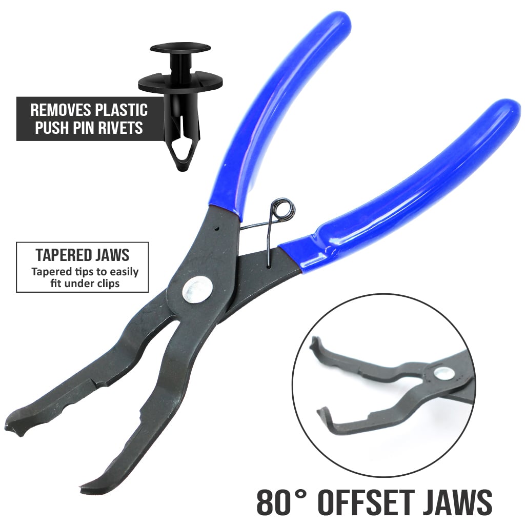 Trim Clip Pliers 80° Offset Jaws - SP30878 by SP Tools