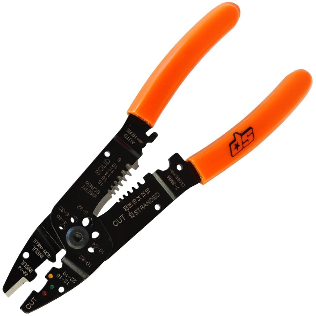 Crimping Tool & Wire Strippers 215mm Insulated - SP32282 by SP Tools