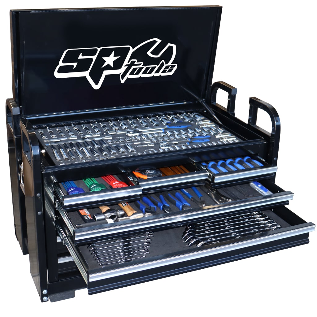 Field Service Tool Kit 250Pce Metric/Sae Black Plus Additional EVA Foamed Trays - SP50118X by SP Tools