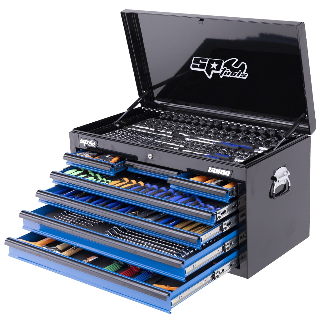 Sumo Custom Series Tool Kit 409Pce Metric/Sae Blue/Black - SP50171 by SP Tools