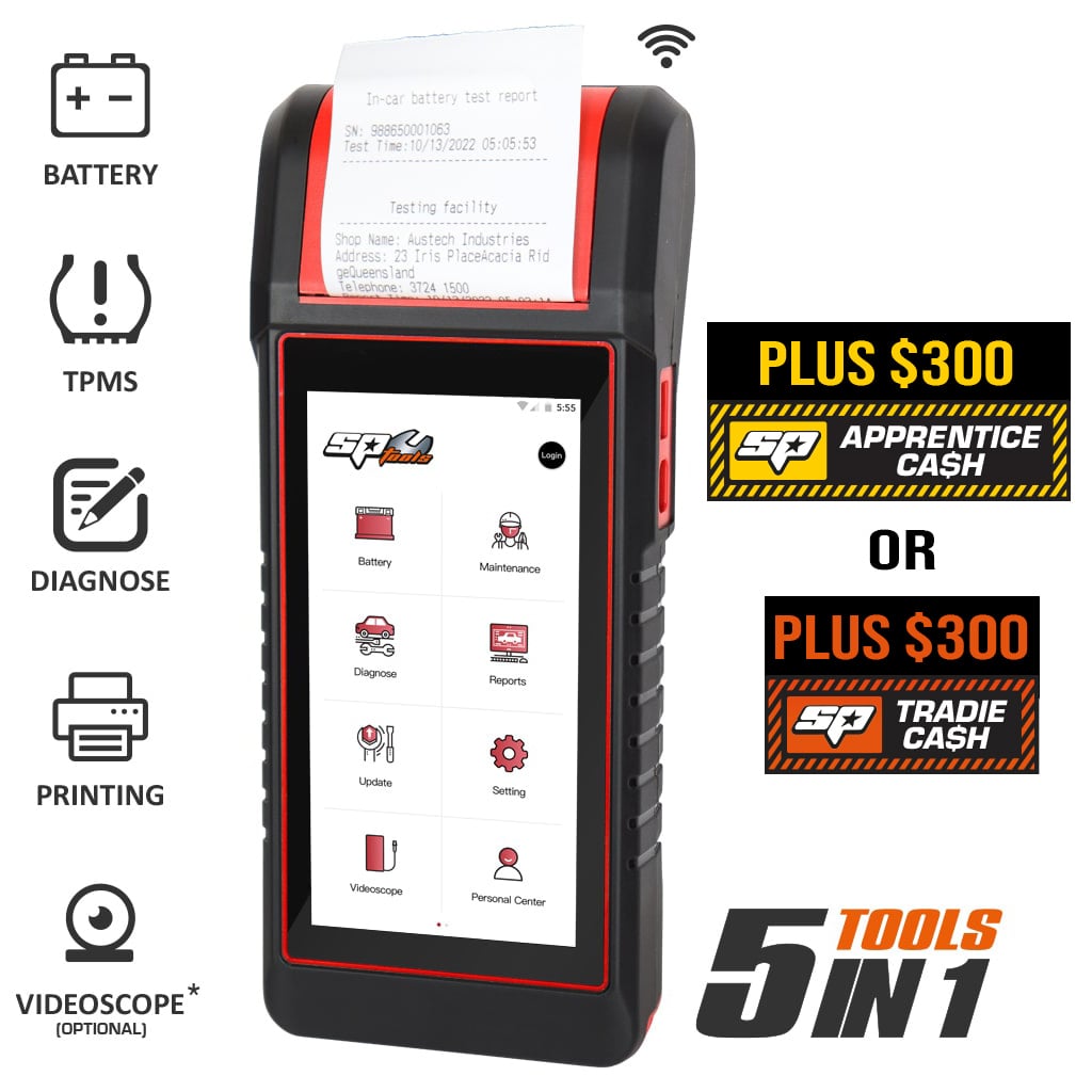 Multi-Function Smart Tool With Wifi & Built In Printer, 5 Tools in 1 - SP61170 by SP Tools