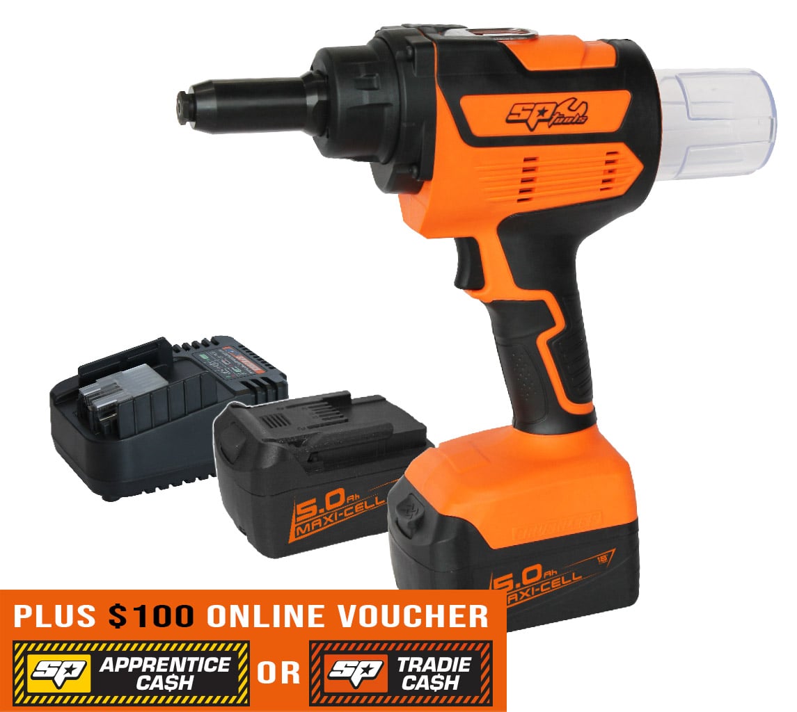 18V Brushless Industrial Riveter - SP81376 by SP Tools