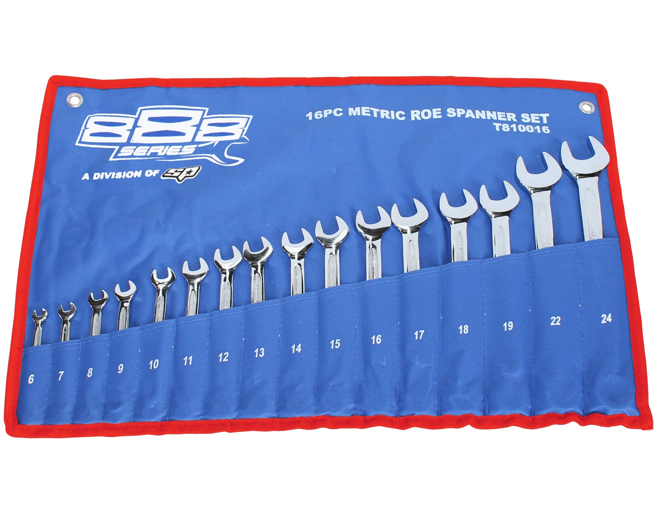 Combination Roe Spanner Set Metric 16Pce - T810016 by SP Tools