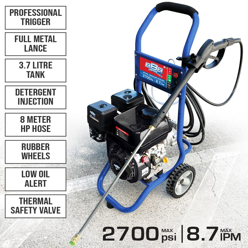 2700PSI Petrol Powered Pressure Washer Cleaner T8240P by SP Tools