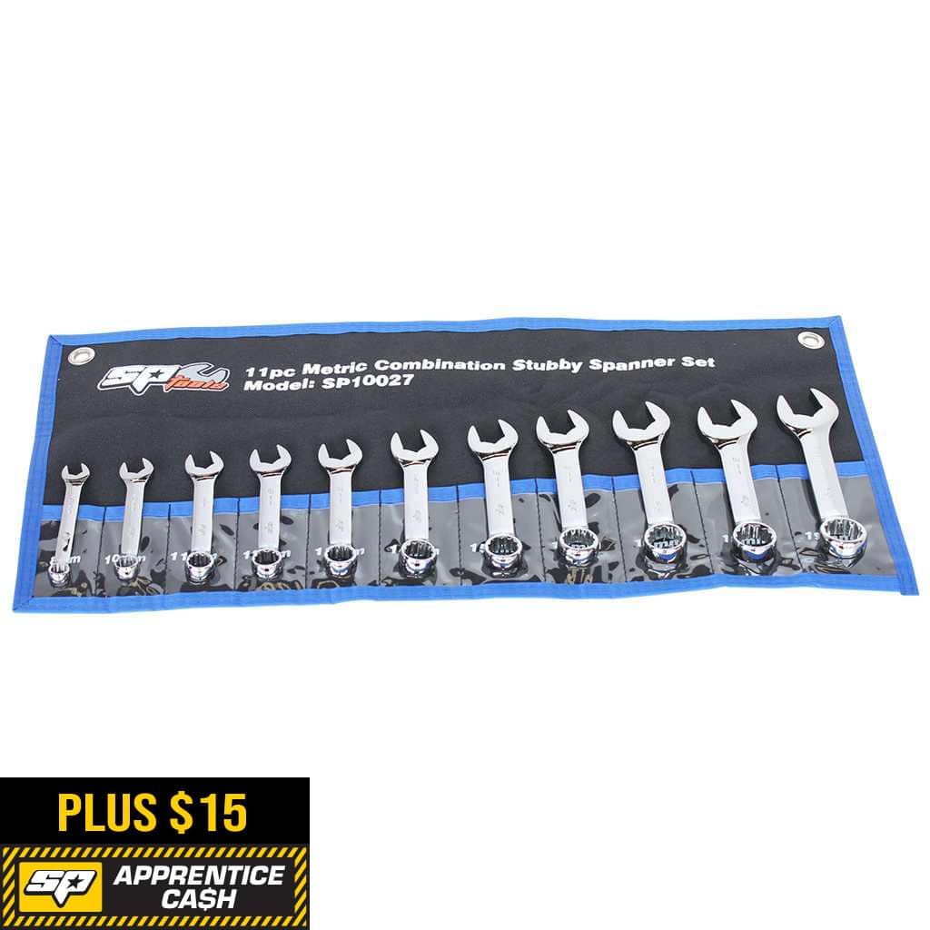 Combination Roe Spanner Set Stubby Metric 11Pce - SP10027 by SP Tools
