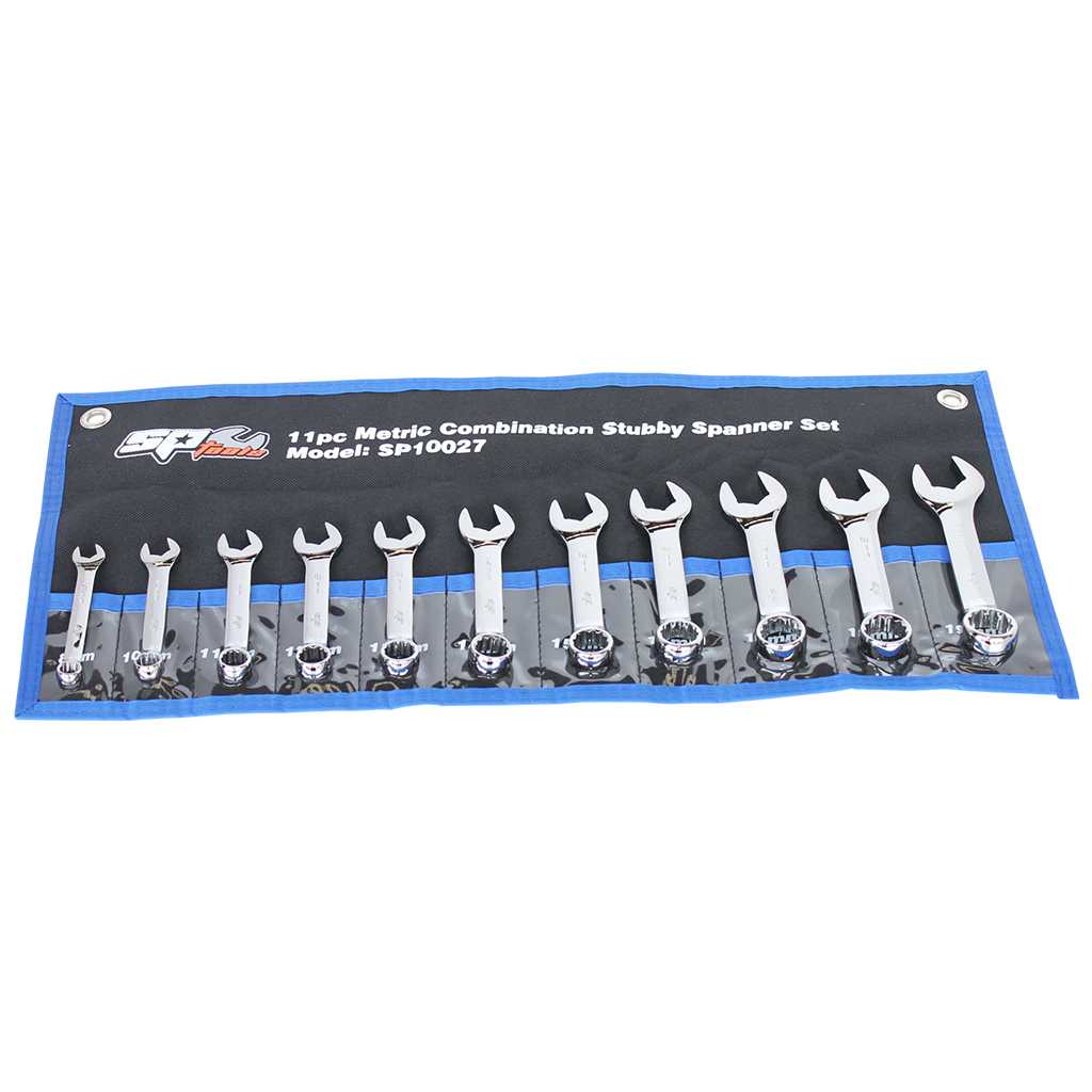 Combination Roe Spanner Set Stubby Metric 11Pce - SP10027 by SP Tools