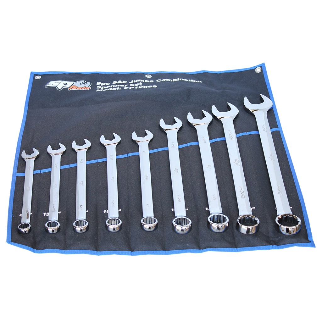 Combination Roe Spanner Set Jumbo Sae 9Pce - SP10069 by SP Tools