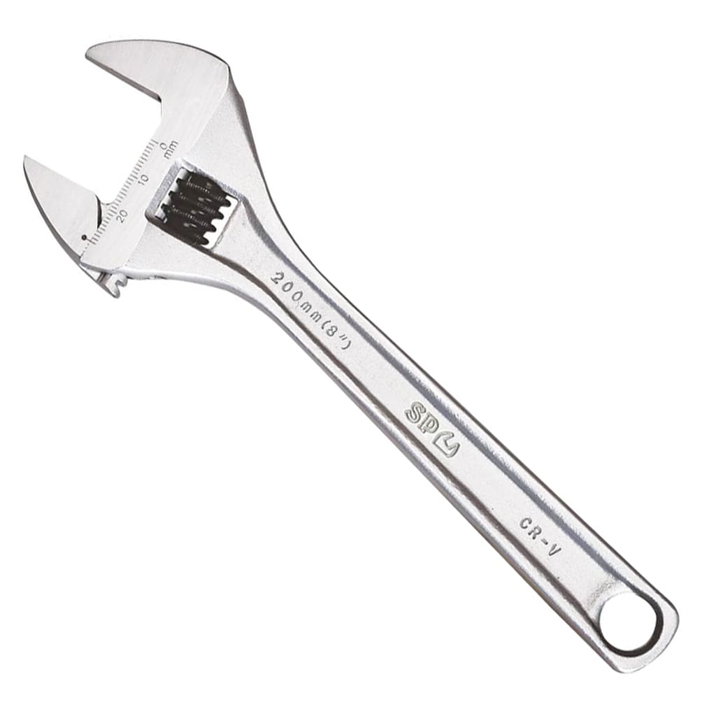 Adjustable Wrench Wide Jaw Premium Chrome Individual 400mm- SP18082 by SP Tools