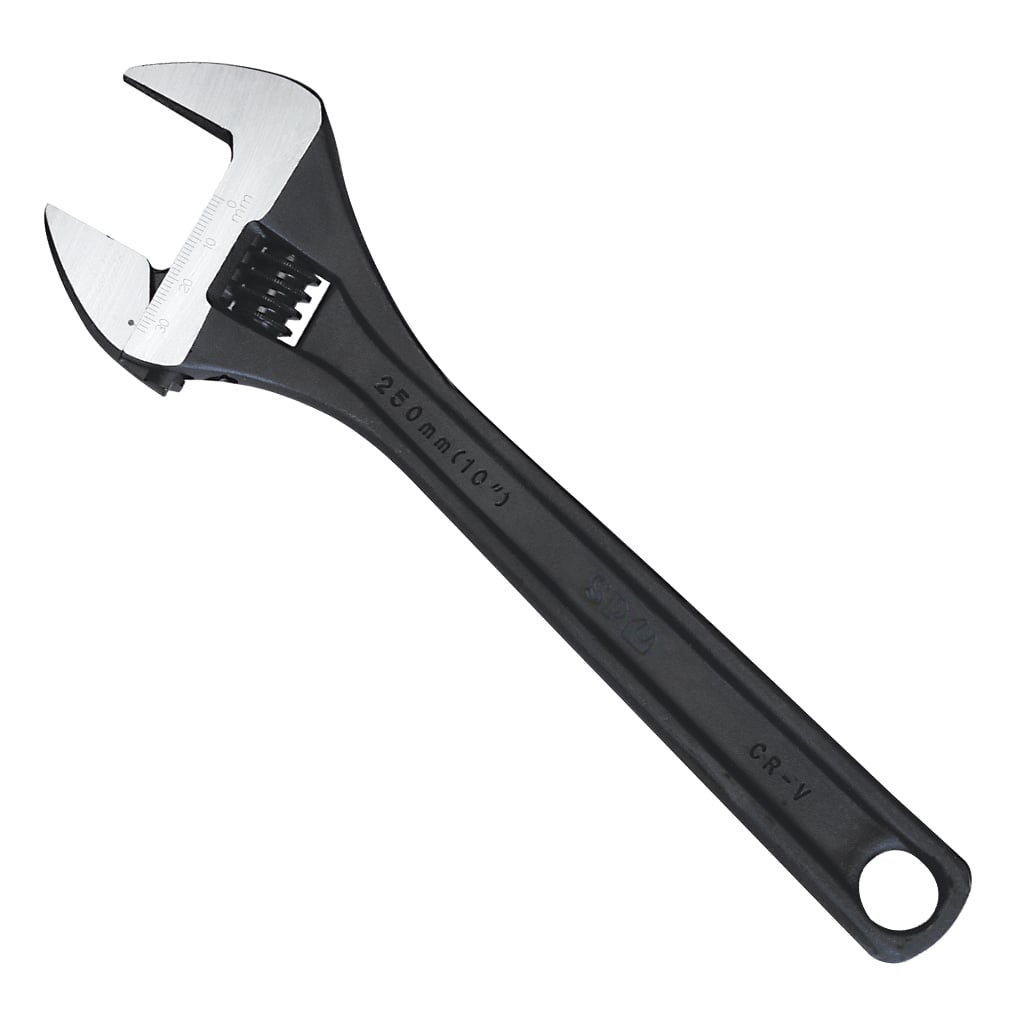SP Tools Wide Jaw Black Oxide Premium Adjustable Wrenches, Individual