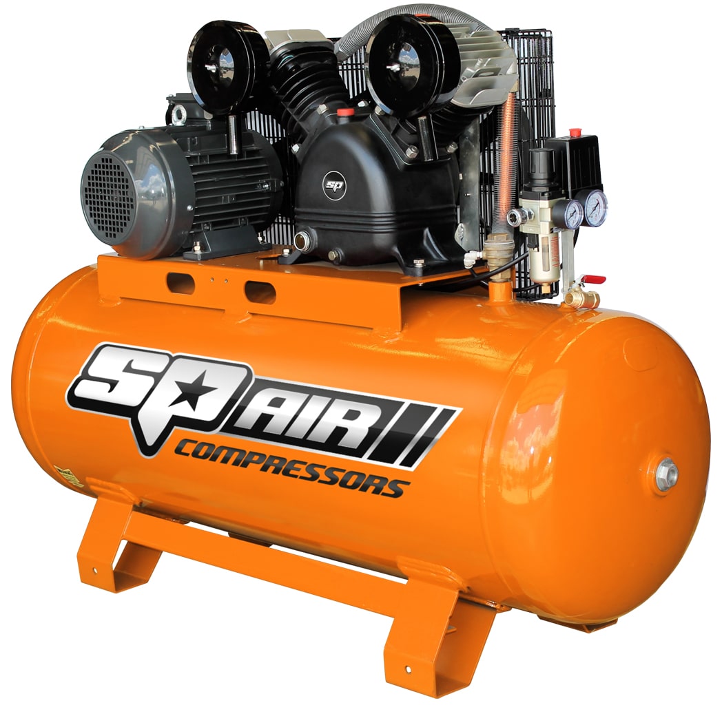 Air Compressor Triple Cast Iron Stationary 5.5HP 3 Phase - SP25 by SP Tools