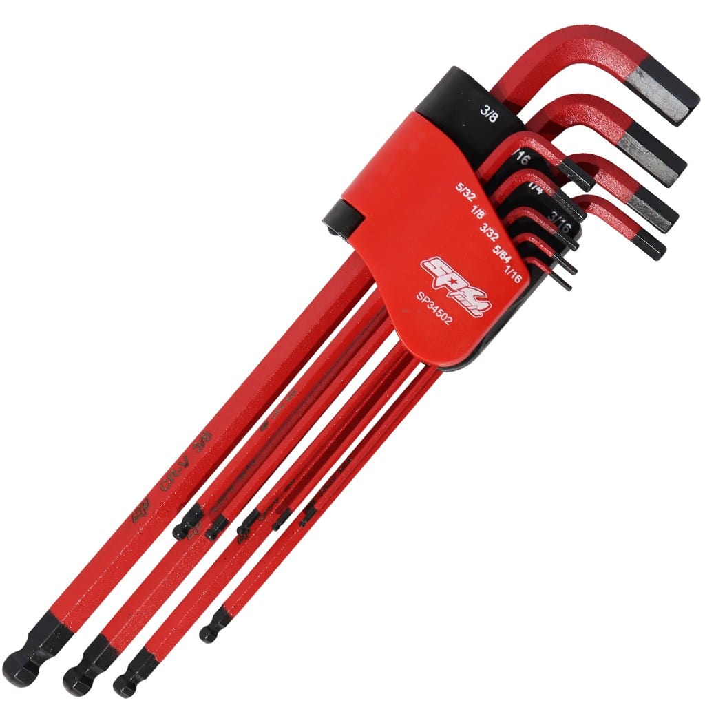 Ball Drive Hex Key Set Sae Black Colour Coded 9Pce - SP34502 by SP Tools