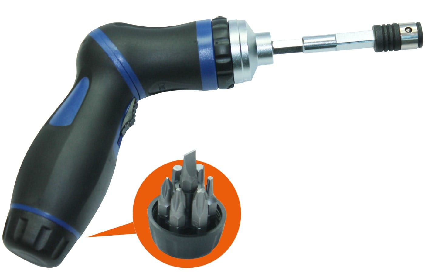 1/4"Drive Bit Set & Rotatable Ratchet Driver 9Pce - SP39630 by SP Tools