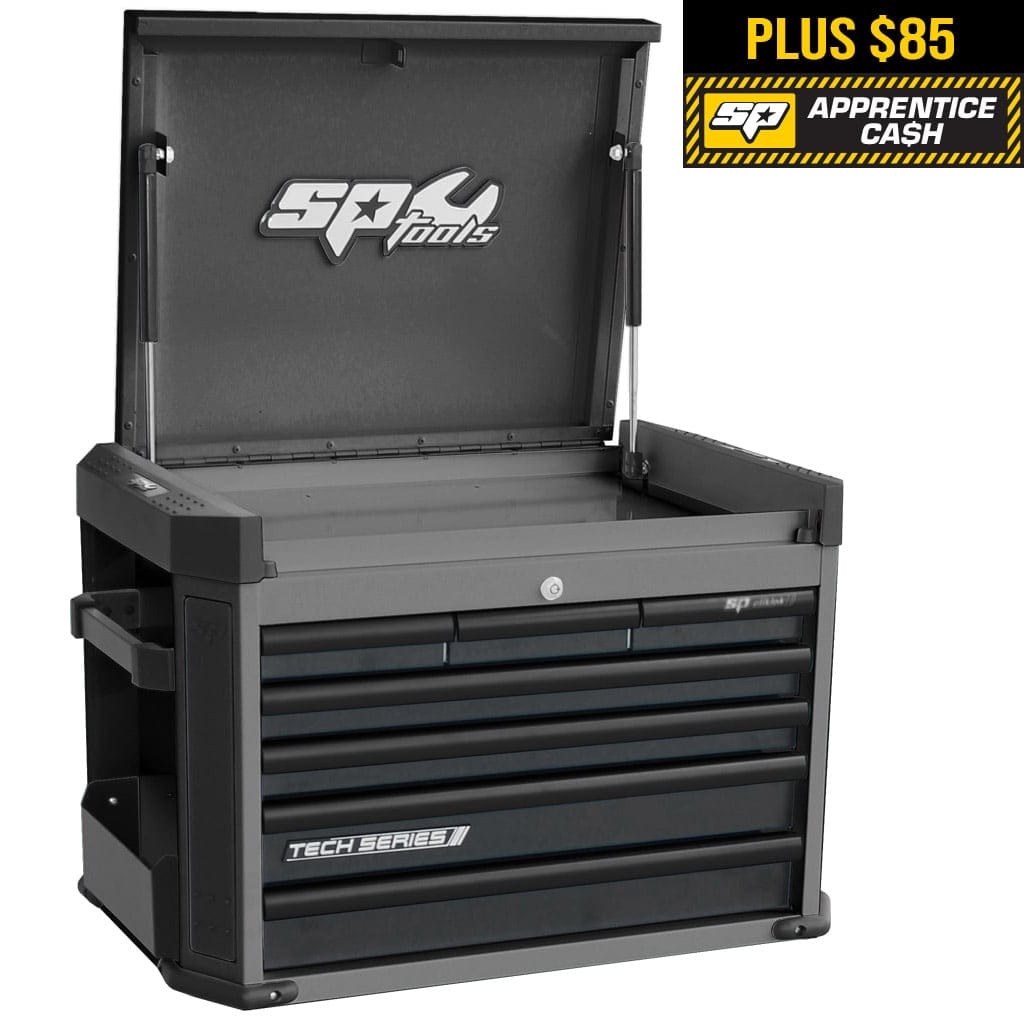 Tech Series Tool Box 7 Drawer Diamond Black - SP42205D by SP Tools