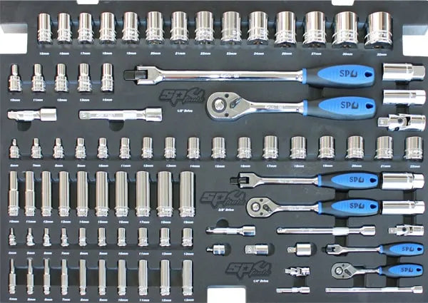 SP Tools Custom Series 201Pce Metric Tool Kit With EVA Foam Trays SP50120X