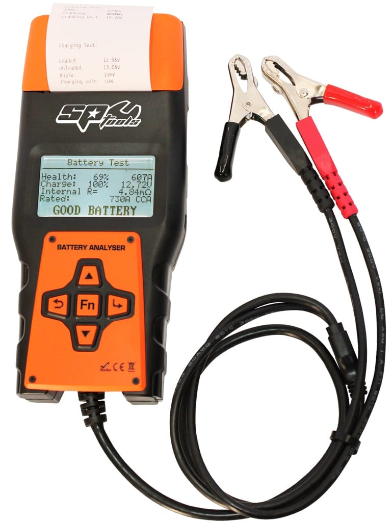 Premium Battery Analyser With Built-In Printer 12V - SP61065 by SP Tools