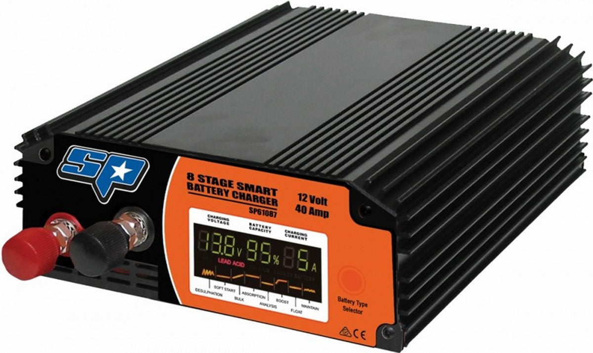 SP Tools 8 Stage 40 Amp 12V Smart Battery Charger SP61087