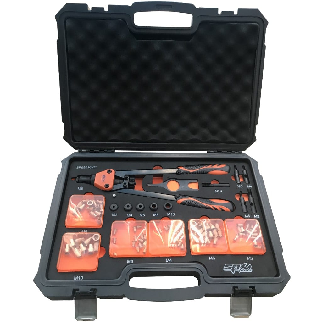 Nut Riveter Set Lever Type 74Pce - SP69016 by SP Tools