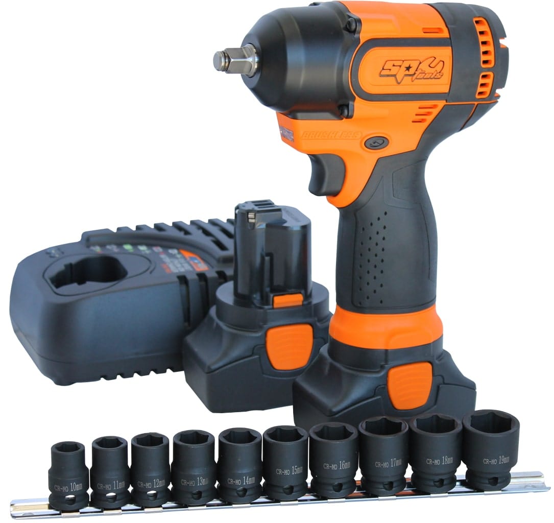16V 3/8"Drive Brushless Impact Wrench Kit  - SP81120 by SP Tools