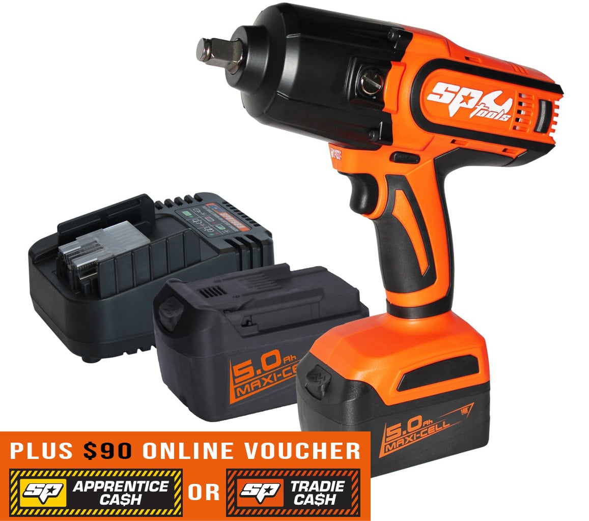 18V 1/2"Drive Impact Wrench 5.0AH - SP81130 by SP Tools