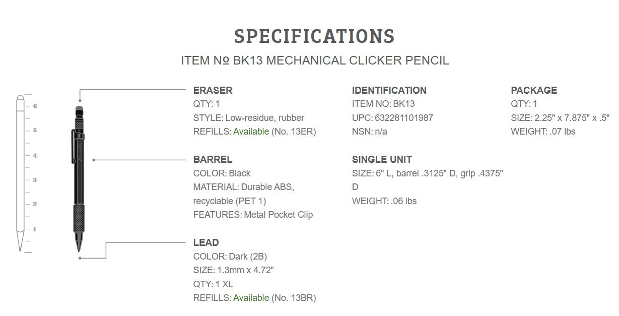 Rite in the Rain All Weather (Weatherproof) Mechanical Clicker Pencil