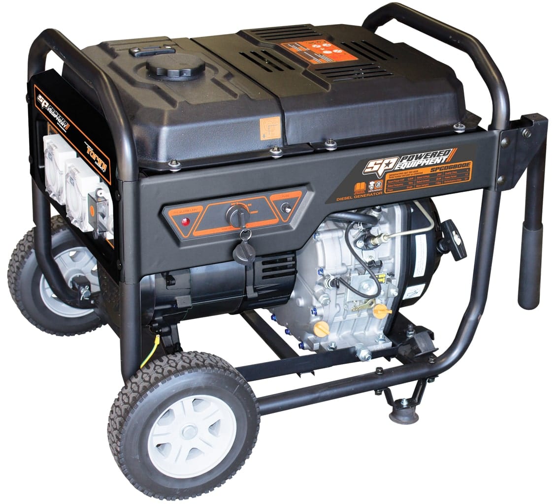 Construction Series Generator 10HP Diesel- SPGD6800E by SP Tools