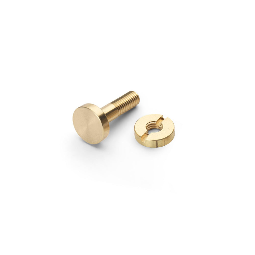 Solid Brass Split Nut Screw & Cap by Thomas Flinn