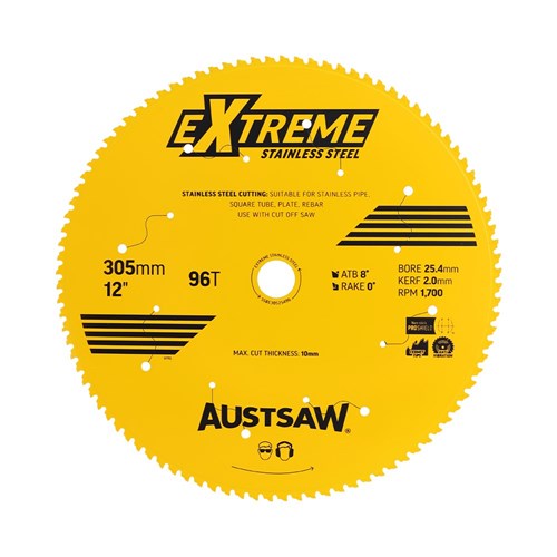 Extreme Stainless Steel Blade 305mm x 25.4 x 96T SSBE30525496 by Austsaw