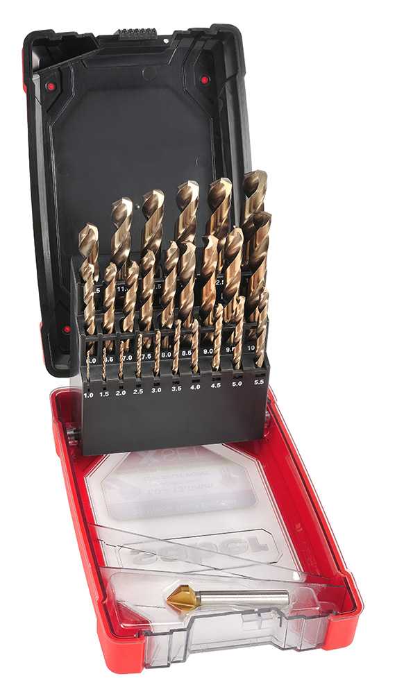 Saber 25Pce X-SET HSS-Co5 (Cobalt) Metric Twist Drill Set with BONUS Countersink 8012-XM3