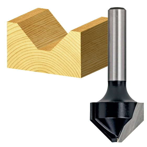 Truacut Router Bit for Vee Groove Aluminium Composite Material & Plaster Board T128LB