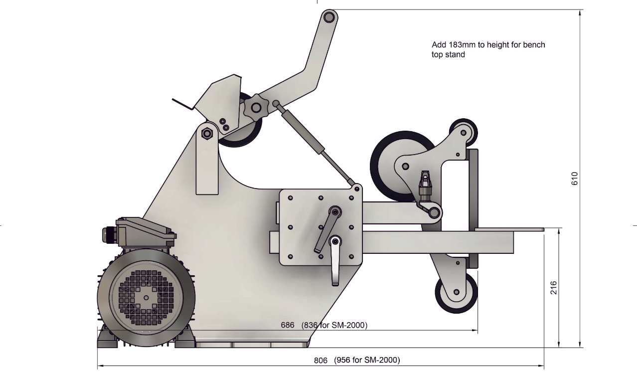 84 Engineering Shop Mate 2x72" Assembled Belt Grinder