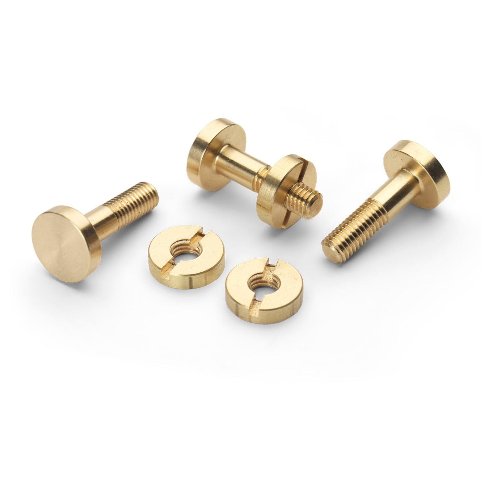 Solid Brass Split Nut Screws & Caps by Thomas Flinn
