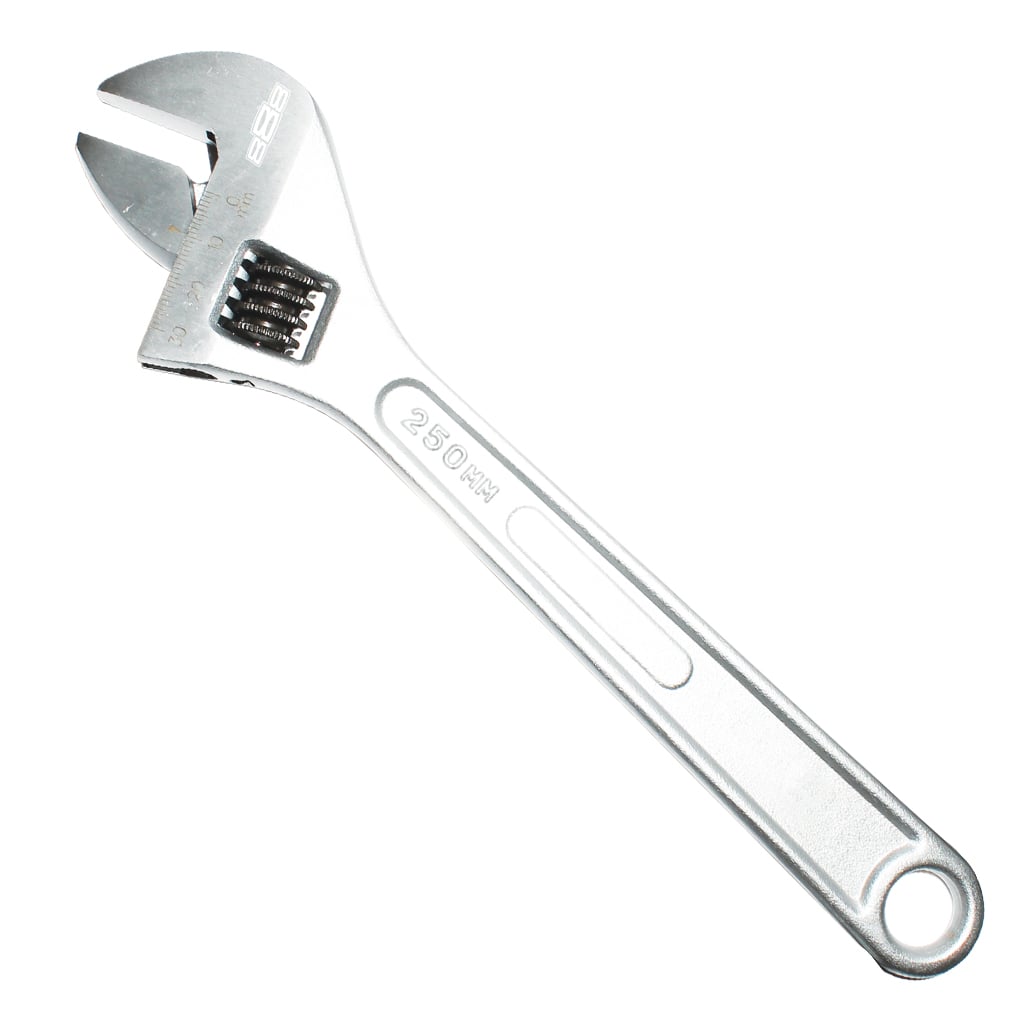 Adjustable Wrench Chrome Individual  - T818030 by SP Tools