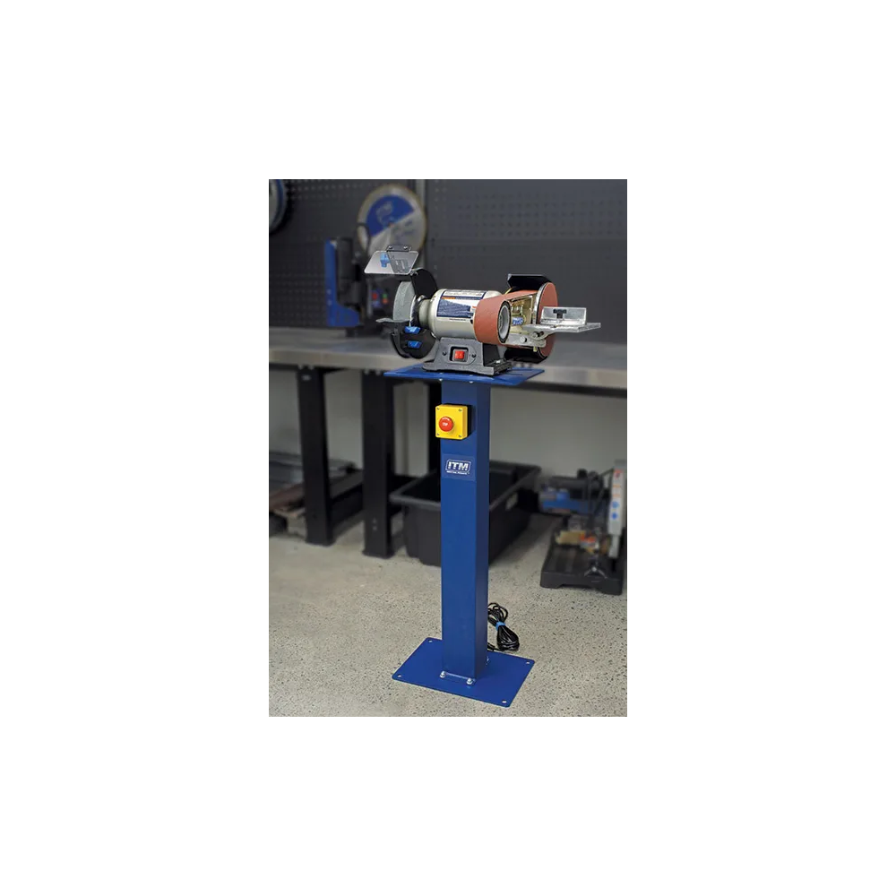 Heavy Duty Bench Grinder Stand with Emergency Stop Switch - Suits 200mm & 250mm ITM Bench Grinders - TM403-018 by ITM