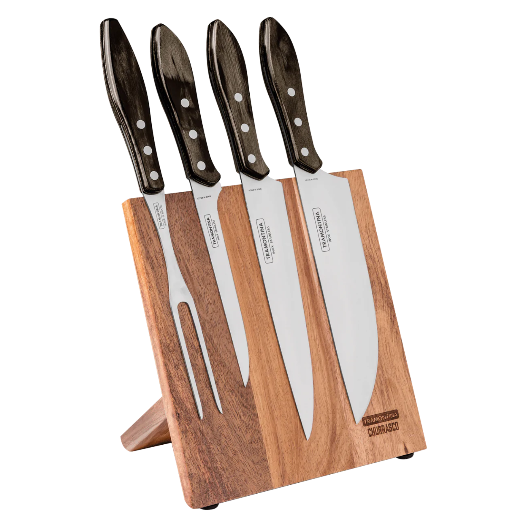 Churrasco Barbecue 5pce Knife Set with Magnetic Block 21198/981 by Tramontina