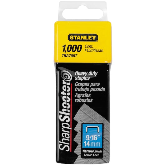 Heavy Duty Narrow Crown Staples (Box of 1,000) by Stanley