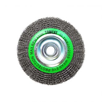 200mm Crimped Stainless Steel Wheel Brush - TWB20020SS by Josco