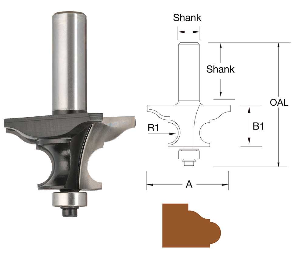 TruaCut 1/2" Shank Low Roman Ogee Large Bead Router Bit TBEB16/2