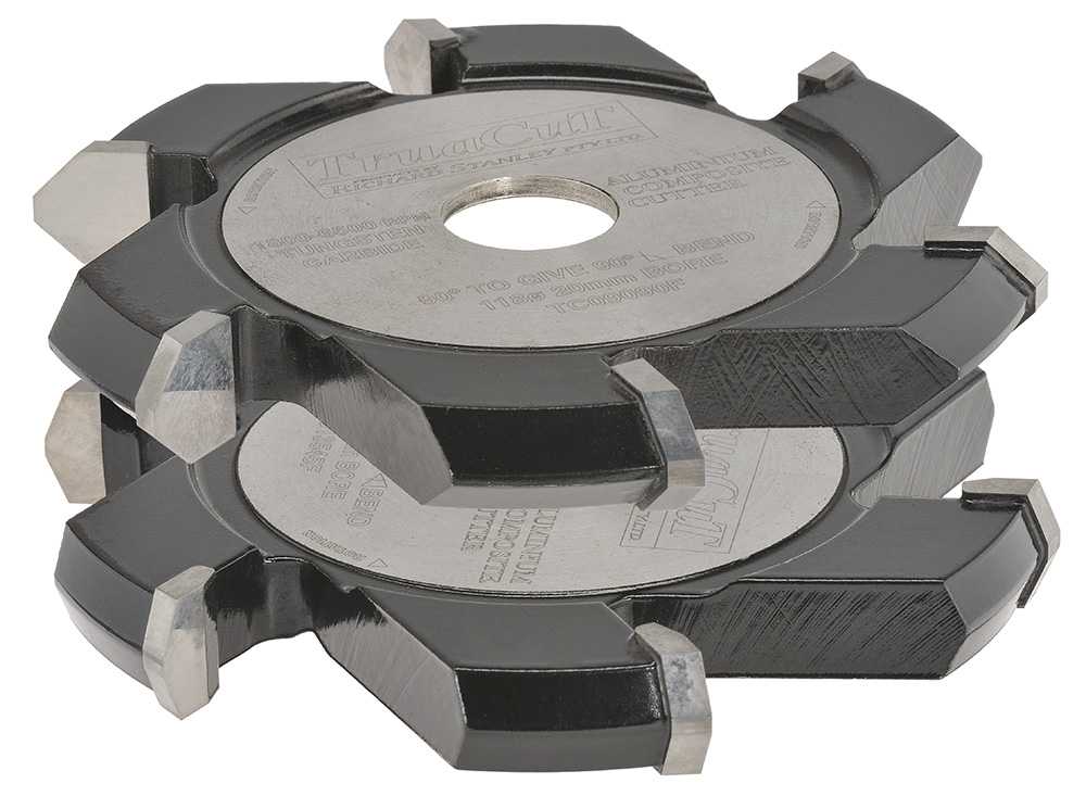 TruaCut Tungsten Carbide Cutter Combination Pack (2Pce) for 90° and 45° Bends in Aluminium Composite Panels TCC90135F