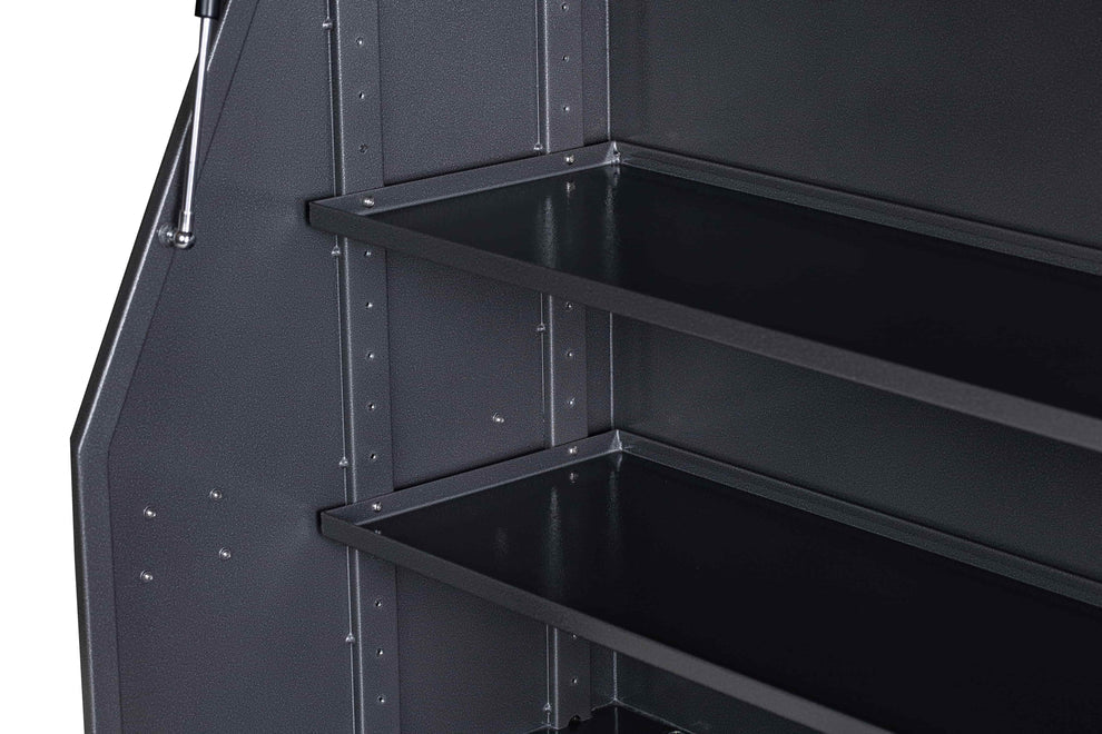 KA BOXES 1150 Series Toolbox with 2 Adjustable Shelves | White or Charcoal Grey