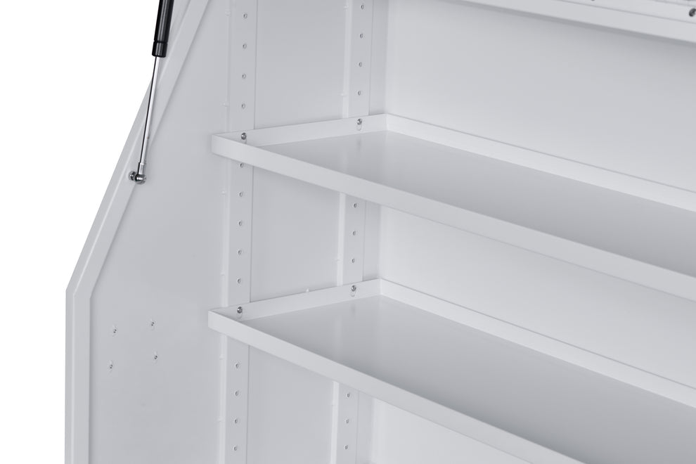 KA BOXES 1150 Series Toolbox with 2 Adjustable Shelves | White or Charcoal Grey