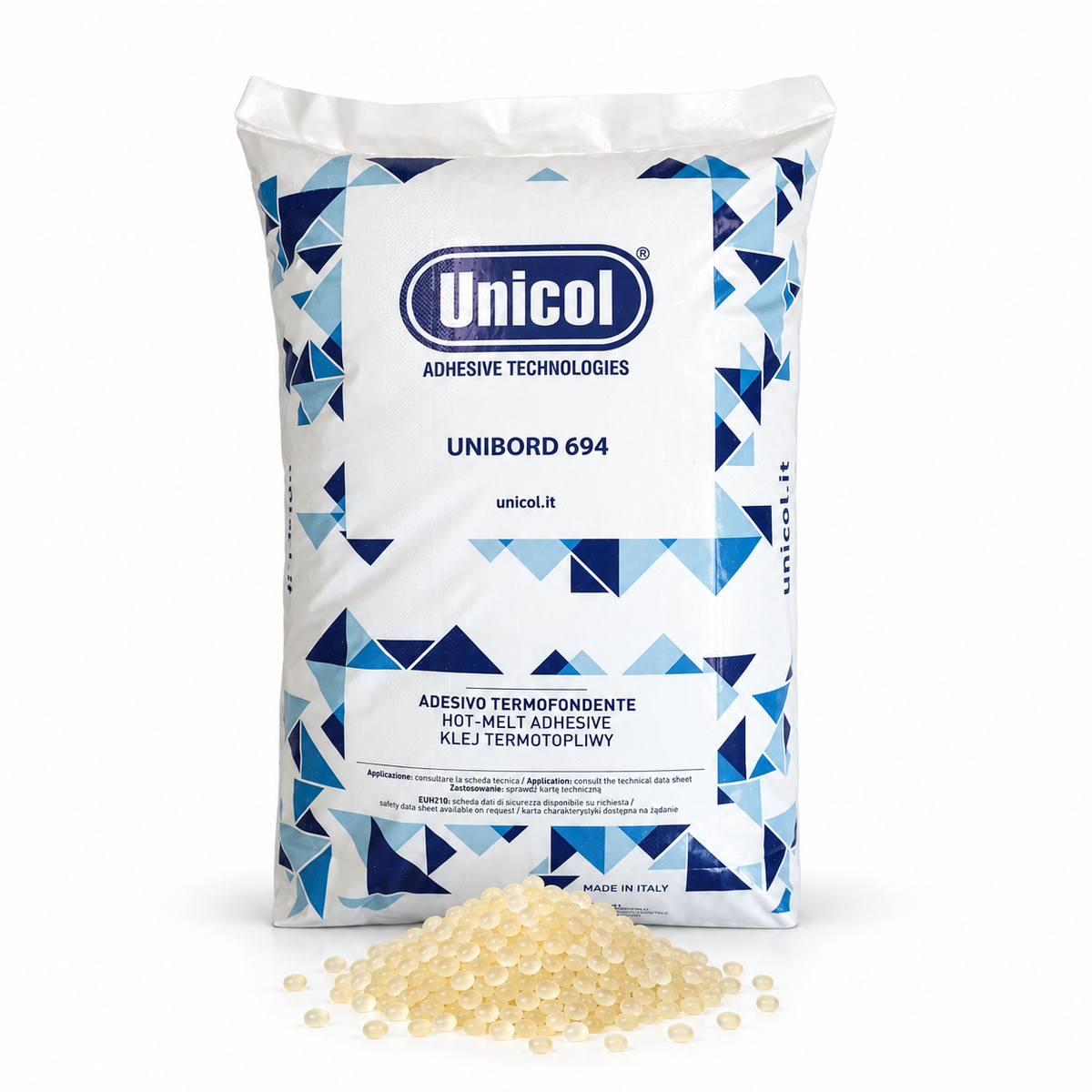 Unicol EVA Hot Melt Adhesive Pellets UNIBORD 694 - Suits 12-30m / Min. Edgebander Speeds