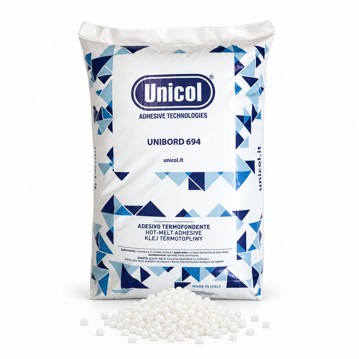 Unicol EVA Hot Melt Adhesive Pellets UNIBORD 694 - Suits 12-30m / Min. Edgebander Speeds