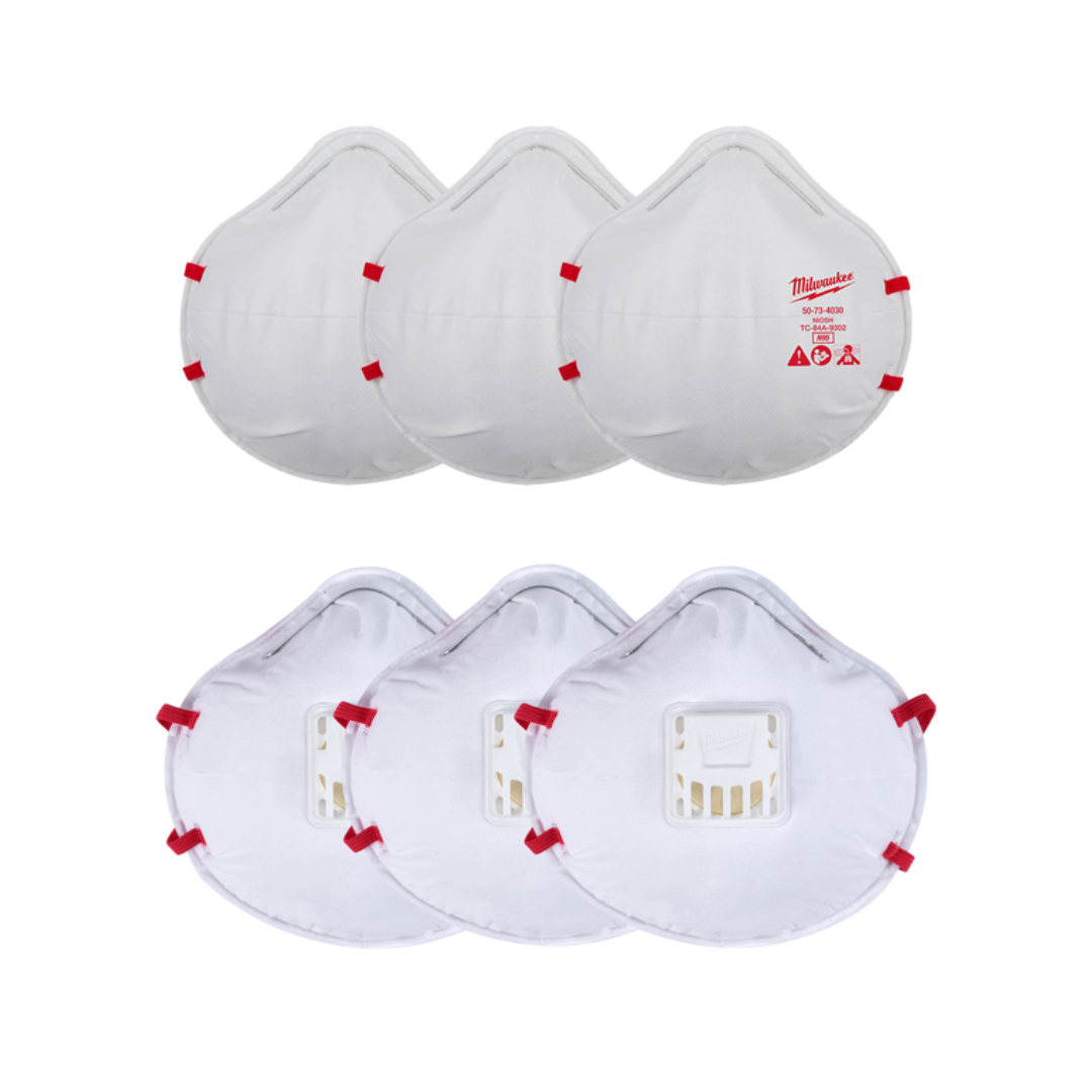 Valved and Non-Valved Disposable Respirators by Milwaukee