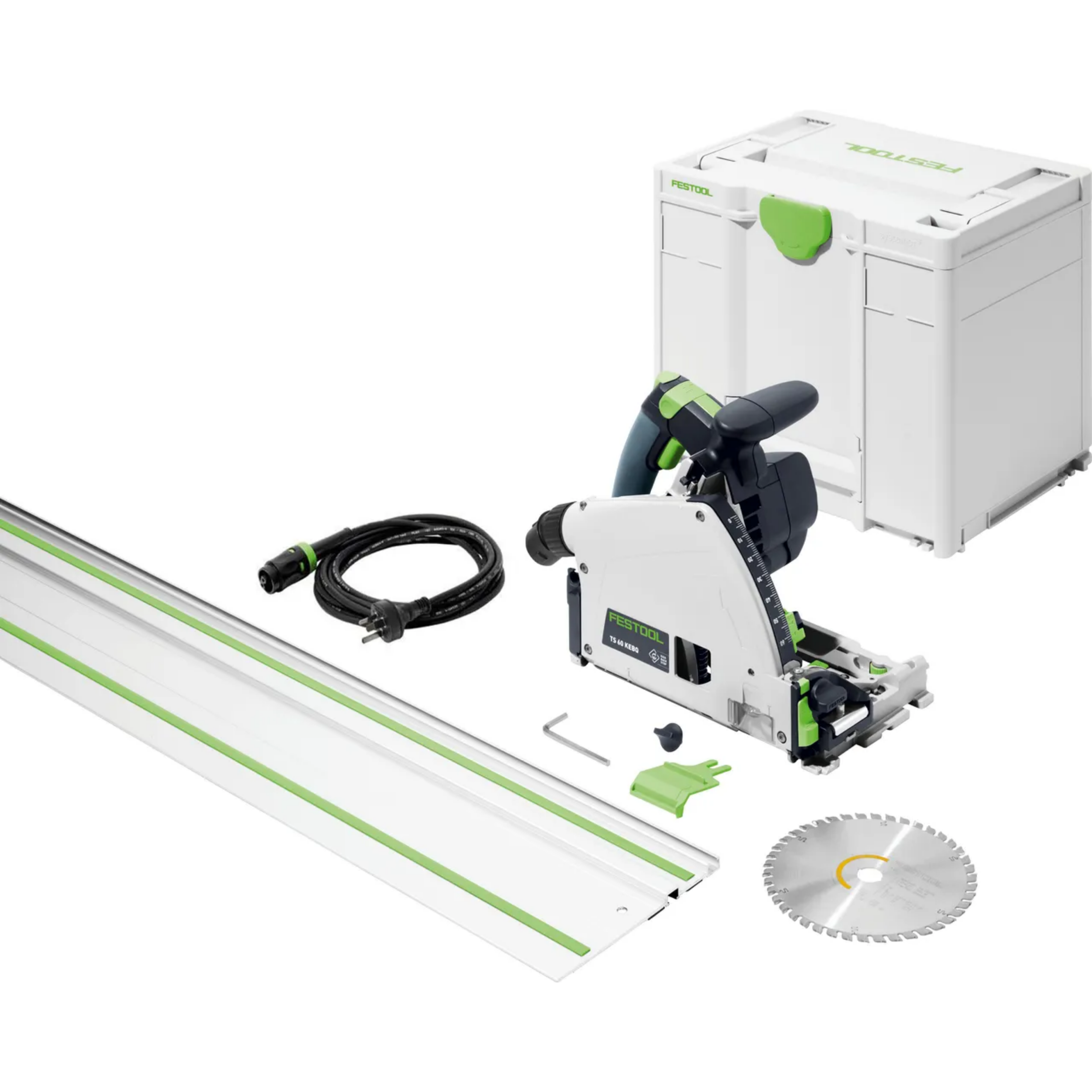 TS 60K 168mm Plunge Cut Saw in Systainer with 1400mm Rail 577419 by Festool