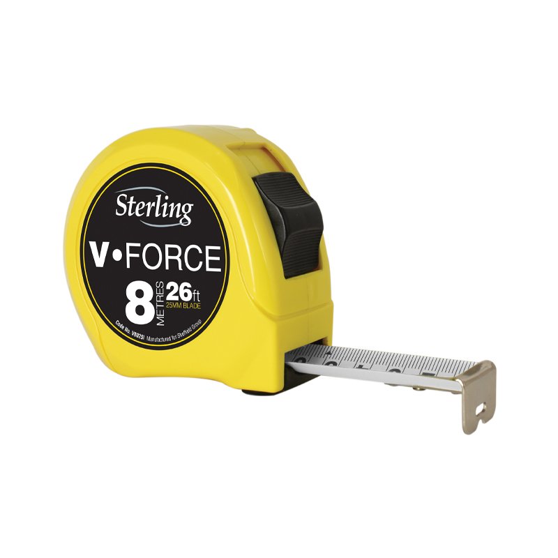 Sterling 8m (26') x 25mm V-Force Metric / Imperial Measuring Tape V8025I