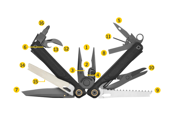 Leatherman Multi-Tool, 16 In 1 Wave Alpha YL833338