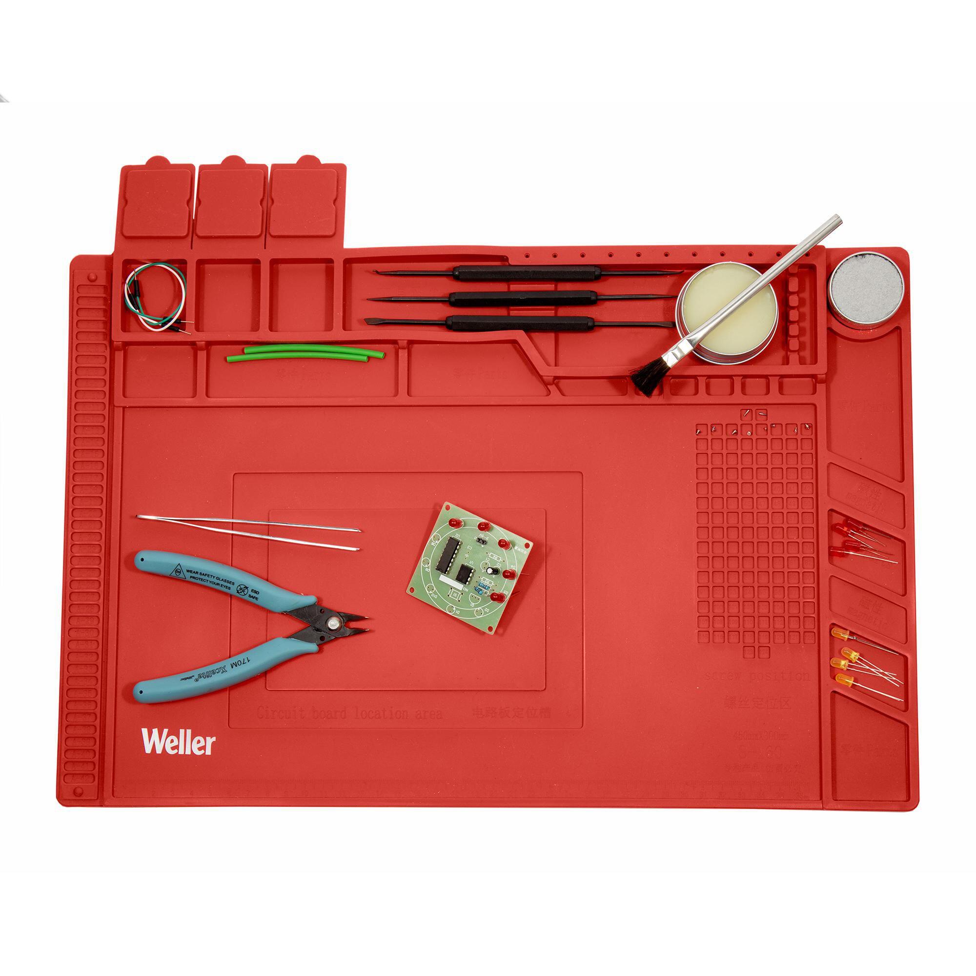 Weller Magnetic Heat-Resistant Silicone Soldering Mat Medium 455mm x 300mm – 500°C WLACCWSM2-02