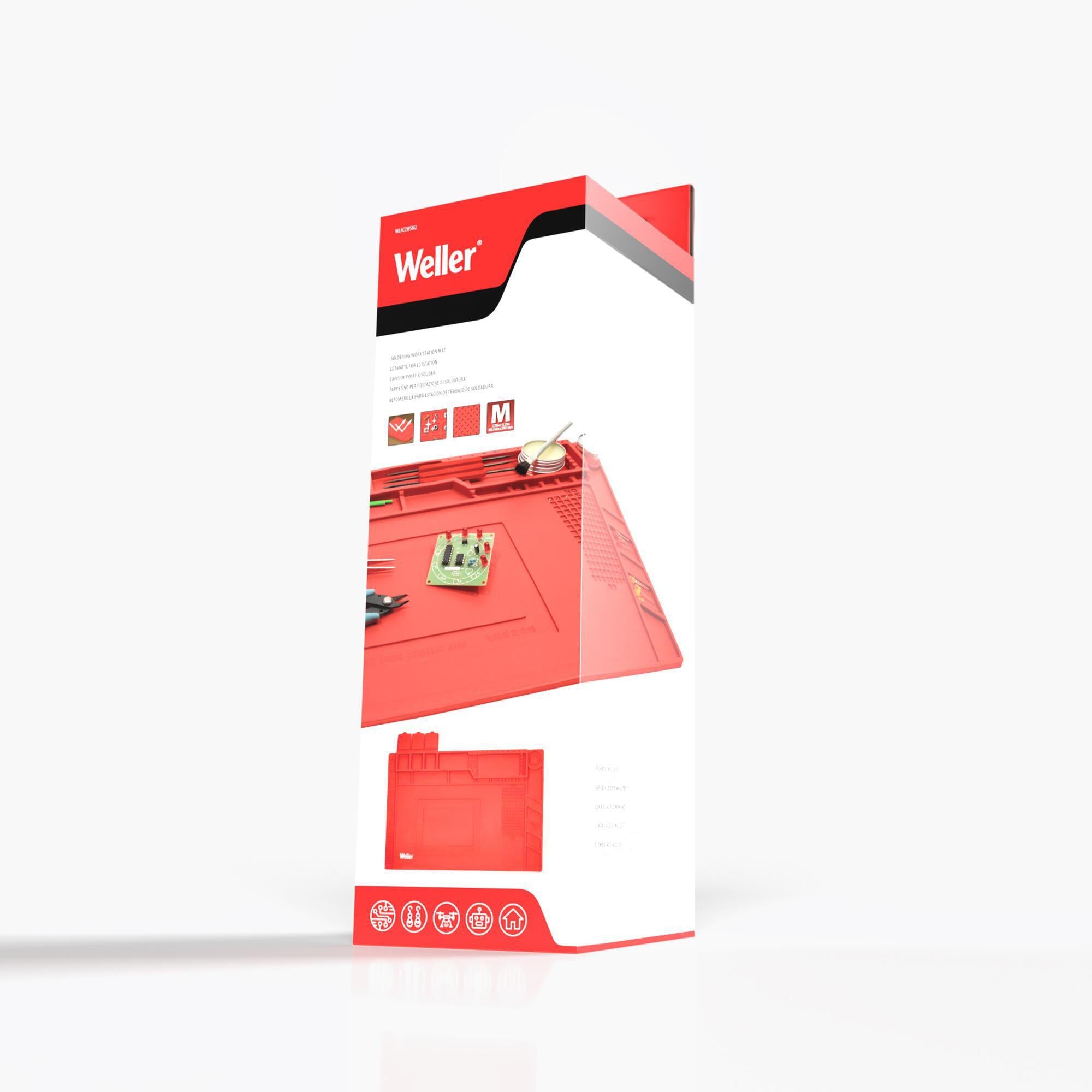 Weller Magnetic Heat-Resistant Silicone Soldering Mat Medium 455mm x 300mm – 500°C WLACCWSM2-02