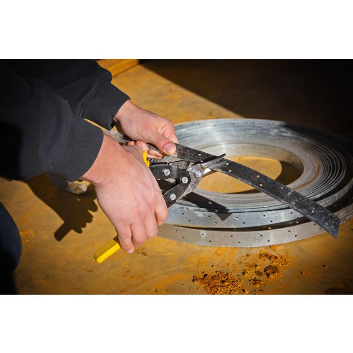 Crescent Wiss® 9-3/4" Compound Action Straight, Left and Right Cut Yellow Aviation Snips M3RAU