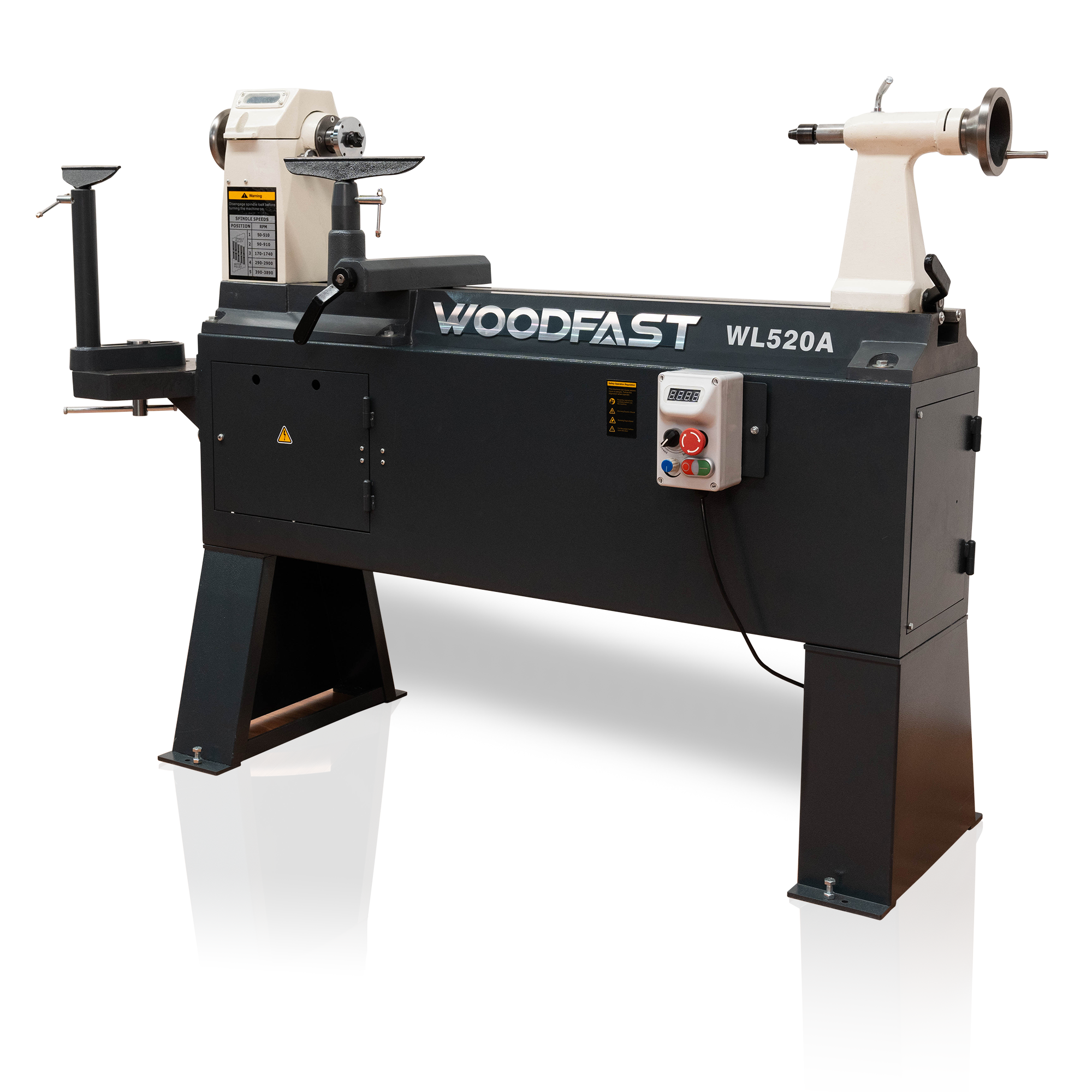 510mm (20") Swing x 915mm (36") Between Centres Heavy Duty Wood Lathe WL520A by Woodfast